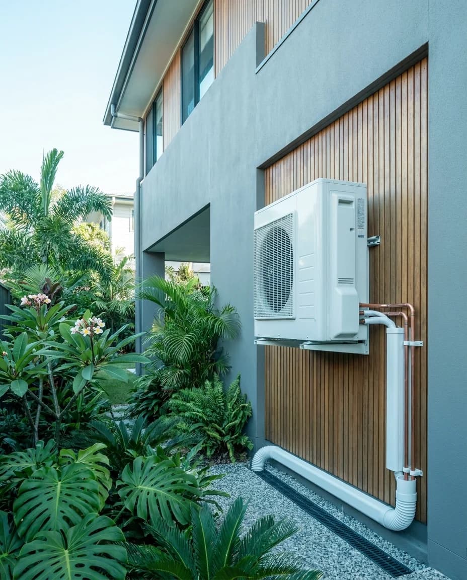 Immaculately installed Airspect air conditioning on a modern Brisbane home